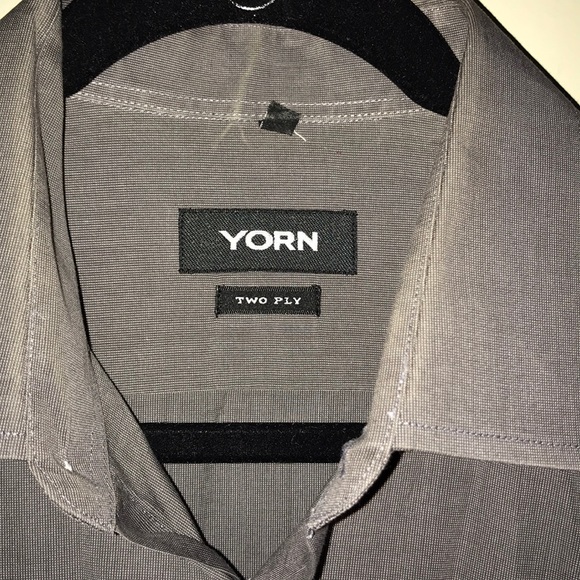 YORN Grey Men’s Dress Shirt - Picture 3 of 3